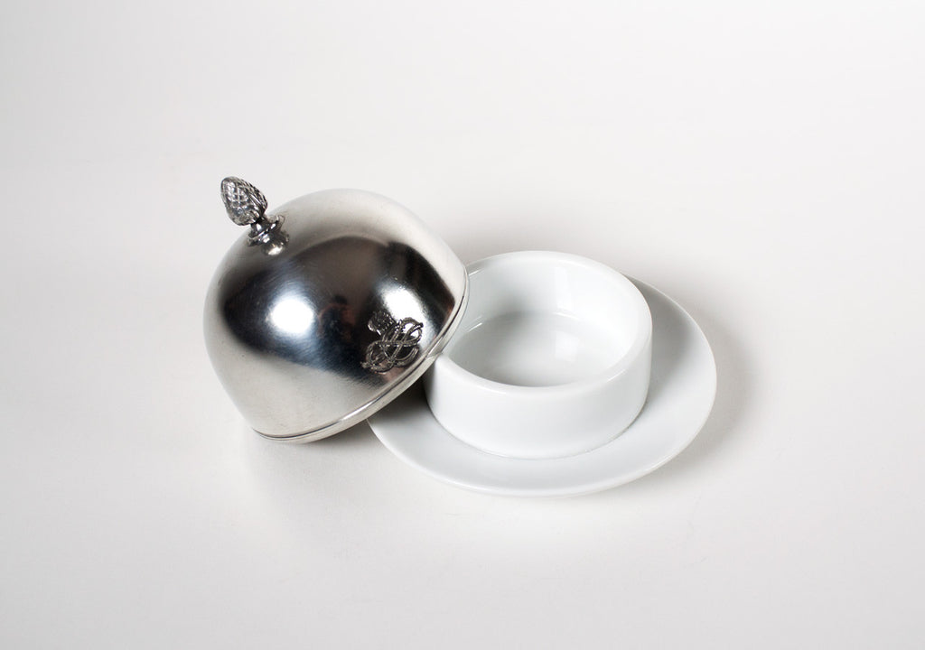 Silver Plated Butter Dish, Italia Navigazione
